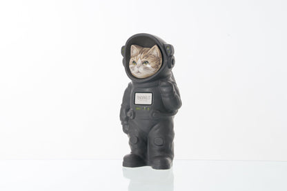 Handmade Customisable Cat Helios Cremation Urn. Handmade Astronaut Art Urn by TenderRest Gray Costume