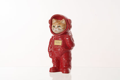 Handmade Customisable Cat Helios Cremation Urn. Handmade Astronaut Art Urn by TenderRest Red Costume