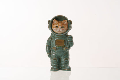 Handmade Customisable Cat Helios Cremation Urn. Handmade Astronaut Art Urn by TenderRest Oily GreenCostume