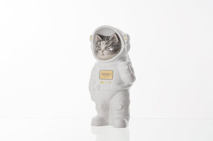 Handmade Customisable Cat Lyra Cremation Urn. Handmade Astronaut Art Urn by TenderRest Gray Costume