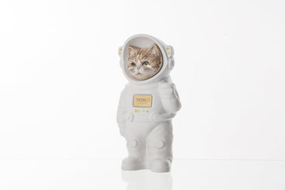 Handmade Customisable Cat Helios Cremation Urn. Handmade Astronaut Art Urn by TenderRest White Costume