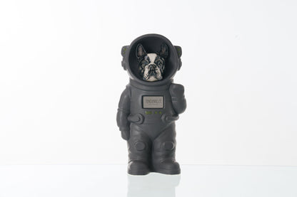Urn for Ashes Astronaut Dog French Bulldog. Handmade Customisable Dog Cremation Urn. Handmade Astronaut Art Urn. Keepsake for Ashes by TenderRest. Grey Suite