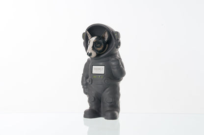 Urn for Ashes Astronaut Dog Bull Terrier. Handmade Customisable Dog Cremation Urn. Handmade Astronaut Art Urn. Keepsake for Ashes by TenderRest. Grey Customizable