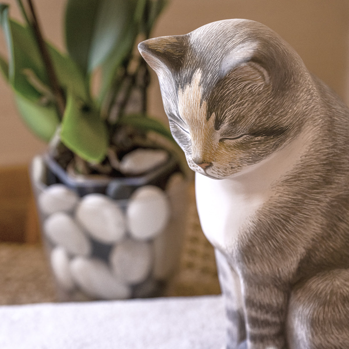 Custom Decorated Pet Urn - Handmade | Ceramic Pet Urn by Pulvis Art Urns. Pet Urn Decorated by Photo. Custom Painted Pet Urn