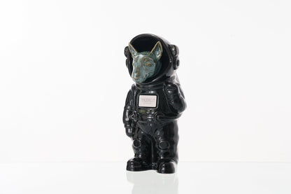Urn for Ashes Astronaut Dog Bull Terrier. Handmade Customisable Dog Cremation Urn. Handmade Astronaut Art Urn. Keepsake for Ashes by TenderRest. Black Costume