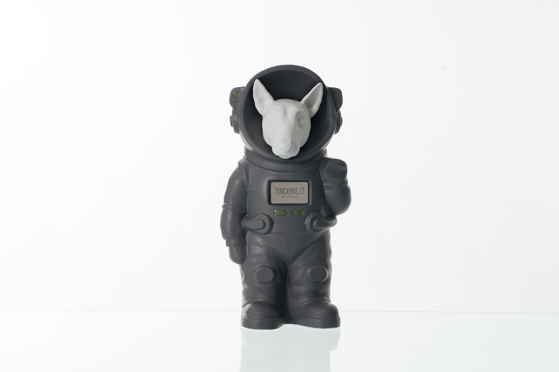 Urn for Ashes Astronaut Dog Bull Terrier. Handmade Customisable Dog Cremation Urn. Handmade Astronaut Art Urn. Keepsake for Ashes by TenderRest. Gray  Costume