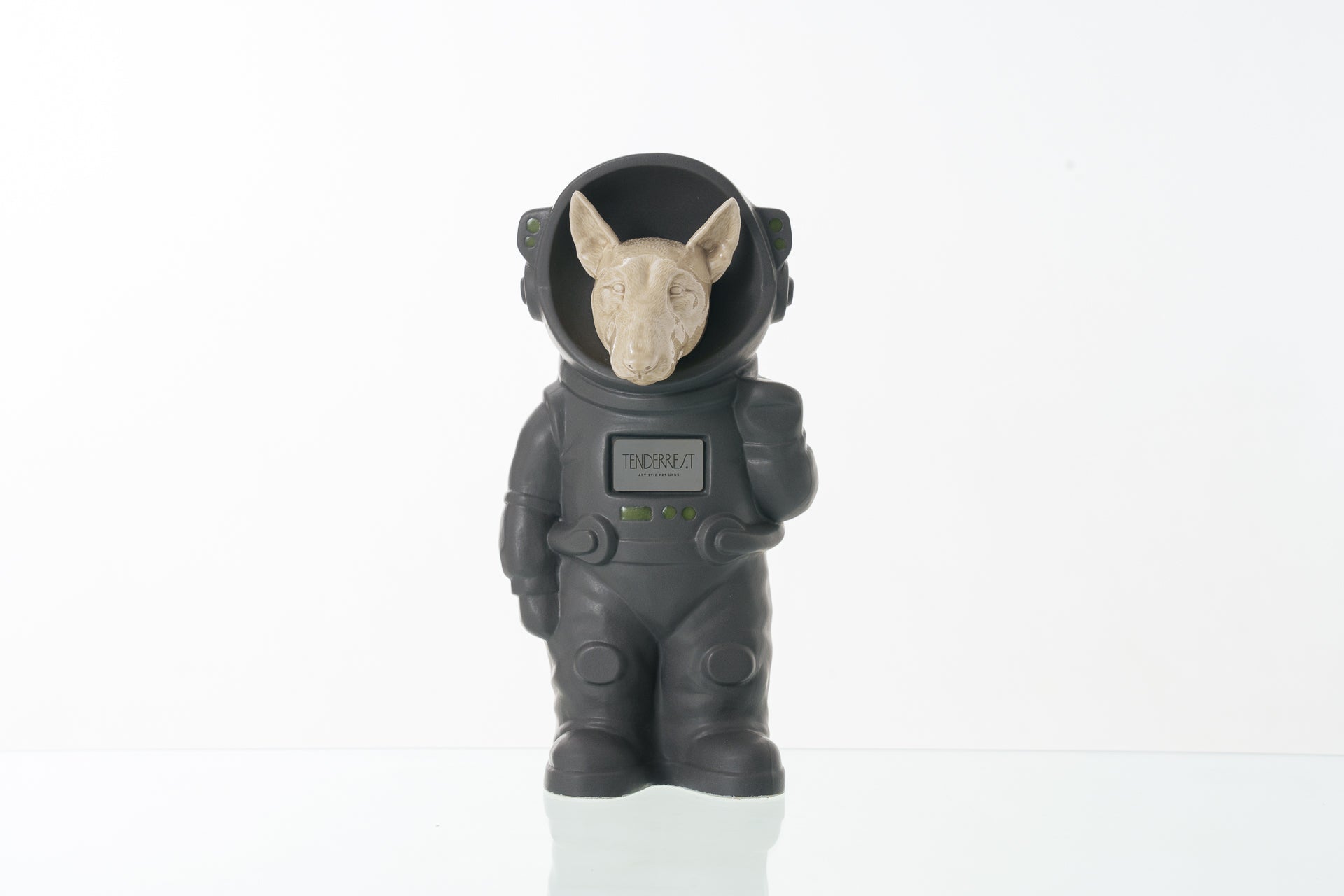 Urn for Ashes Astronaut Dog Bull Terrier. Handmade Customisable Dog Cremation Urn. Handmade Astronaut Art Urn. Keepsake for Ashes by TenderRest. Gray  Costume
