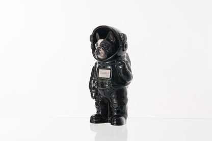 Urn for Ashes Astronaut Dog French Bulldog. Handmade Customisable Dog Cremation Urn. Handmade Astronaut Art Urn. Keepsake for Ashes by TenderRest. Black