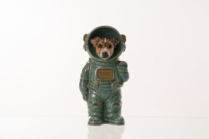Urn for Ashes Astronaut Dog Jack Russel. Handmade Customisable Dog Cremation Urn. Handmade Astronaut Art Urn. Keepsake for Ashes by TenderRest. Customisable Pet Urn