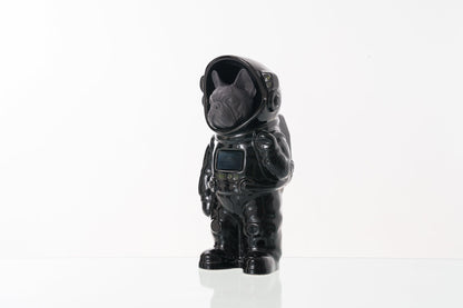 Urn for Ashes Astronaut Dog French Bulldog. Handmade Customisable Dog Cremation Urn. Handmade Astronaut Art Urn. Keepsake for Ashes by TenderRest. Black