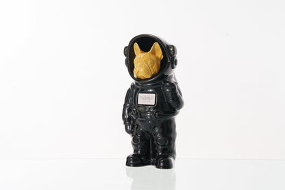 Urn for Ashes Astronaut Dog French Bulldog. Handmade Customisable Dog Cremation Urn. Handmade Astronaut Art Urn. Keepsake for Ashes by TenderRest. Black