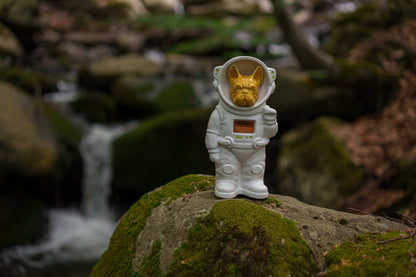 Urn for Ashes Astronaut Dog French Bulldog. Handmade Customisable Dog Cremation Urn. Handmade Astronaut Art Urn. Keepsake for Ashes by TenderRest. 