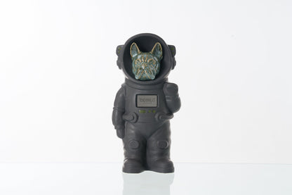 Urn for Ashes Astronaut Dog French Bulldog. Handmade Customisable Dog Cremation Urn. Handmade Astronaut Art Urn. Keepsake for Ashes by TenderRest. Grey Costume