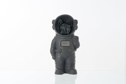 Urn for Ashes Astronaut Dog French Bulldog. Handmade Customisable Dog Cremation Urn. Handmade Astronaut Art Urn. Keepsake for Ashes by TenderRest. Grey Costume
