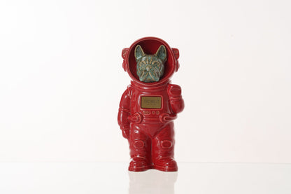 Urn for Ashes Astronaut Dog French Bulldog. Handmade Customisable Dog Cremation Urn. Handmade Astronaut Art Urn. Keepsake for Ashes by TenderRest. Red Costume