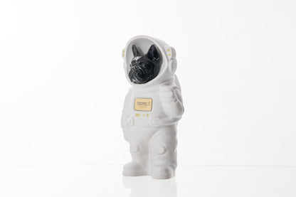 Urn for Ashes Astronaut Dog French Bulldog. Handmade Customisable Dog Cremation Urn. Handmade Astronaut Art Urn. Keepsake for Ashes by TenderRest. White Costume