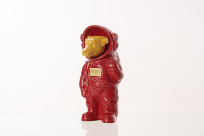 Urn for Ashes Astronaut Dog Jack Russel. Handmade Customisable Dog Cremation Urn. Handmade Astronaut Art Urn. Keepsake for Ashes by TenderRest. Red Costume