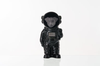 Urn for Ashes Astronaut Jack Russel . Handmade Customisable Dog Cremation Urn. Handmade Astronaut Art Urn. Keepsake for Ashes by TenderRest. Black costume