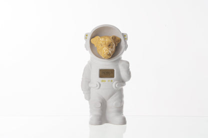 Urn for Ashes Astronaut Jack Russel . Handmade Customisable Dog Cremation Urn. Handmade Astronaut Art Urn. Keepsake for Ashes by TenderRest. White costume