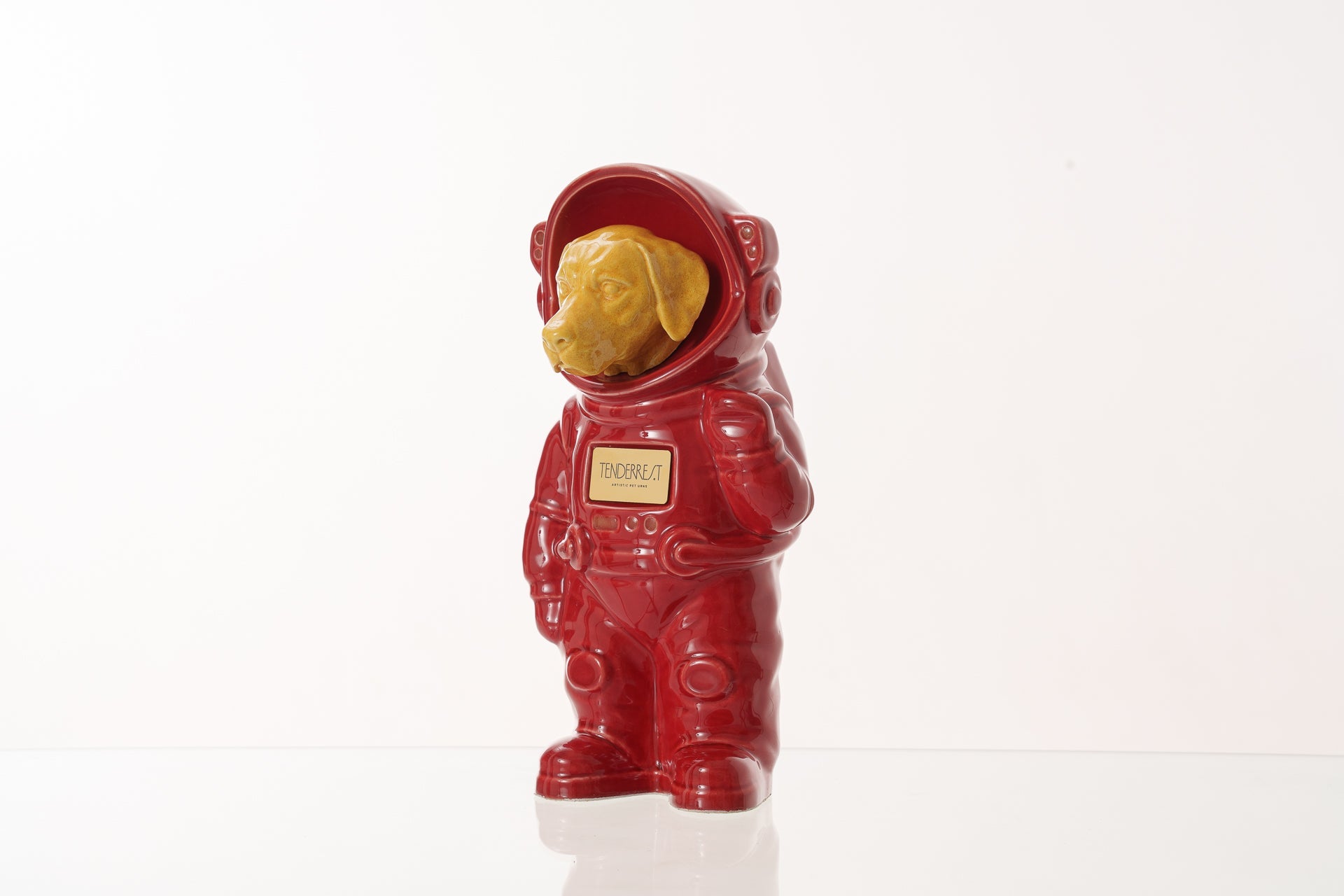 Urn for Ashes Astronaut Dog Labrador Retriever. Handmade Customisable Dog Cremation Urn. Handmade Astronaut Art Urn. Keepsake for Ashes by TenderRest. Red Costume