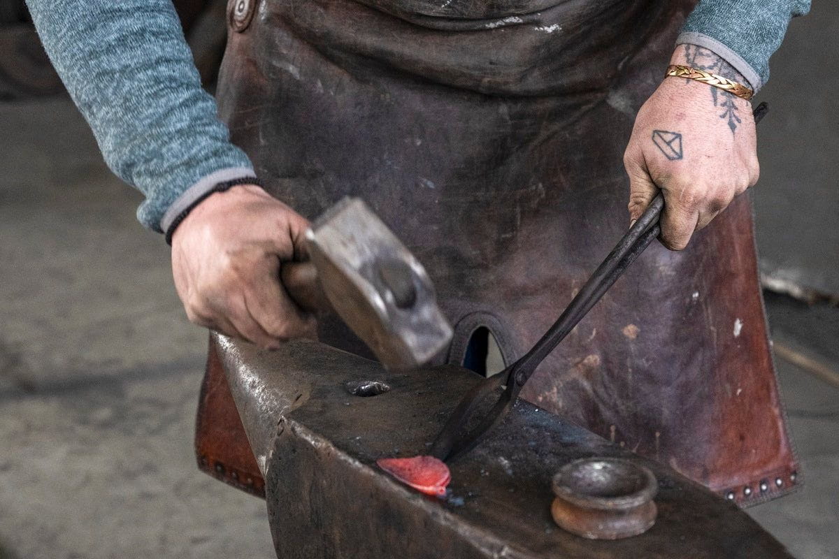 Forged Metal Memorials. Handmade Memorial Flowers from Iron -- Pulvis Art Urns