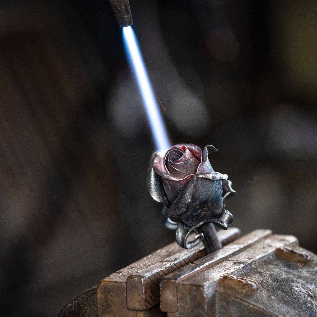 Hand Forged Iron Memorial Flowers by Radoslav | Pulvis Art Urns