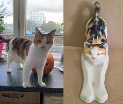 Urna para mascotas decorada a medida - Hecha a mano | Urna de cerámica para mascotas