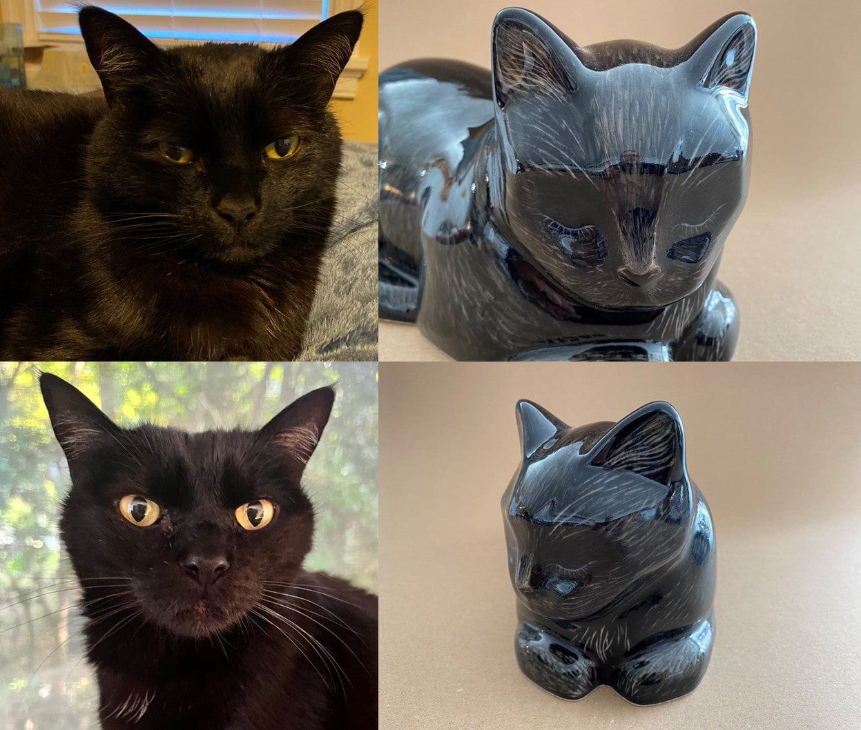 Handmade Decorated Pet Urns. Cat Urn Decorated