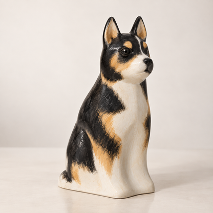 Pulvis Art Urns Barkley Dog Custom Decorated Pet Urn - Handmade | Ceramic Pet Urn