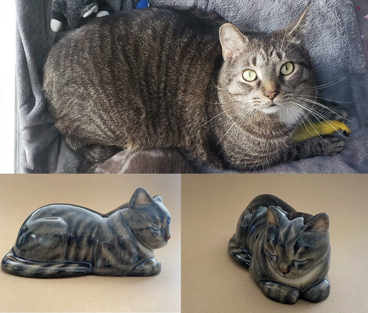 Cat Urn Custom Decorated Urn. Cat Urn For Ashes. Ceramic PEt Urn For Ashes