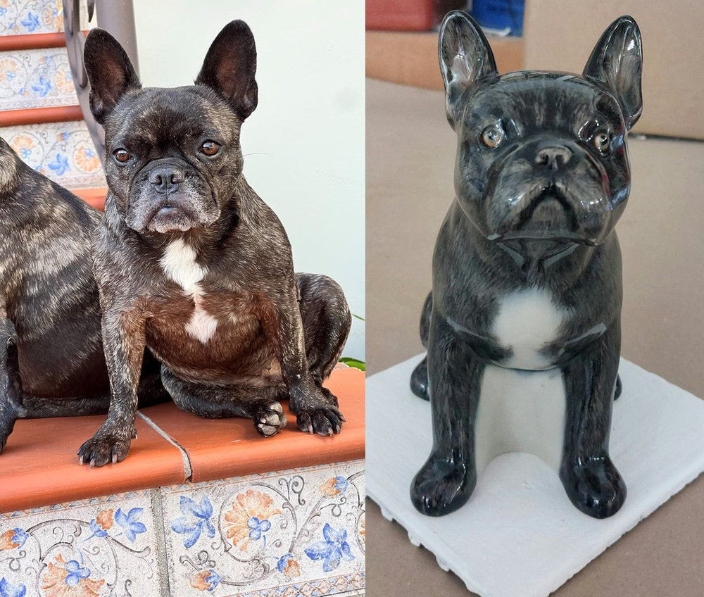 Hand Decorated Pet Urn. Custom Dog Urn