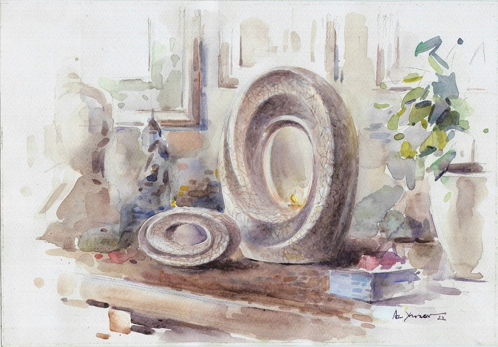 Oil Painting of "The Passage" by Pulvis Art Urns. Painting of The Passage cremation urn by Aleksandar Yuzev