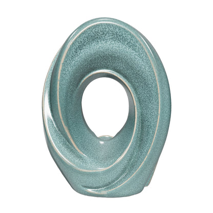 Handmade Cremation Urn for Ashes "The Passage" - Large Urn | Oily Green Melange 3D visualisation