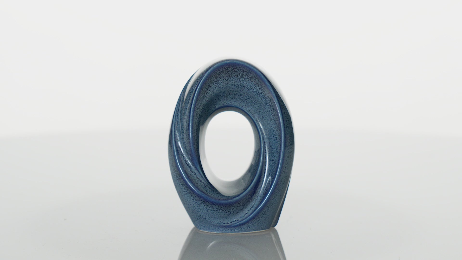 Mini Cremation Urn "The Passage" - Handmade Ceramic Urn | Blue Melange
