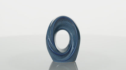 Mini Cremation Urn "The Passage" - Handmade Ceramic Urn | Blue Melange