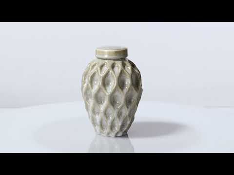 
                  
                    Load and play video in Gallery viewer, Cremation Urn &amp;quot;Echo&amp;quot; - 3D Printed Ceramic Urn | Large
                  
                
