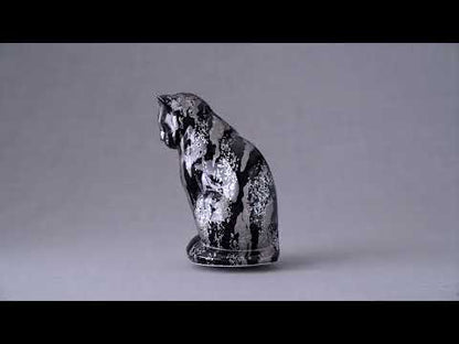 HydroGraphics Pet Urn "Neko" | Mixed Blue | Ceramic