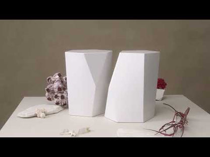 Handmade Urn "Crystal"  - Stainless Steel | Black Granite