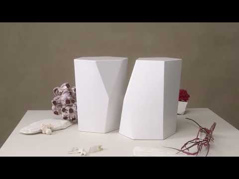 Handmade Urn "Crystal"  - Stainless Steel | Black Granite