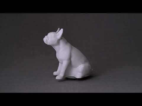 
                  
                    Load and play video in Gallery viewer, French Bulldog Pet Urn - White Matte | Ceramic Urn
                  
                