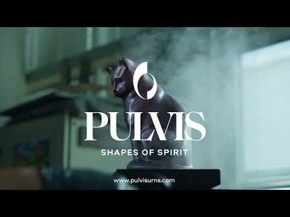 Pulvis Art Urns Pet Urn Cast Bronze Cat Urn "At Rest" | Dark Matte Patina | Cast Bronze