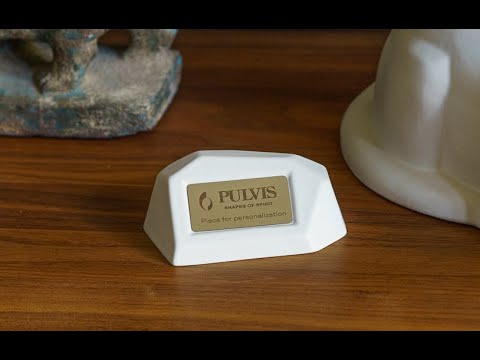 
                  
                    Load and play video in Gallery viewer, Memorial Name Plate Holder | Ceramic - Handmade by Pulvis Art Urns
                  
                