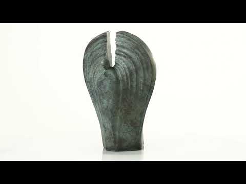 鋳造ブロンズ製遺灰用骨壺「ガーディアン」 - グリーンパティーナ