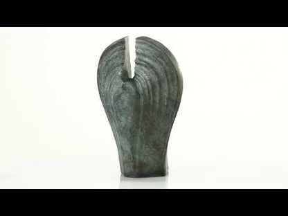 Cast Bronze Cremation Urn "Guardian" - Green Patina | Exclusive Bronze Urn