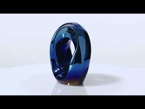 
                  
                    Cargar y reproducir el video en el visor de la galería, Artisan Cremation Urn for Ashes &amp;quot;The Passage&amp;quot; - Medium Urn | Shiny Yellow | Ceramic
                  
                