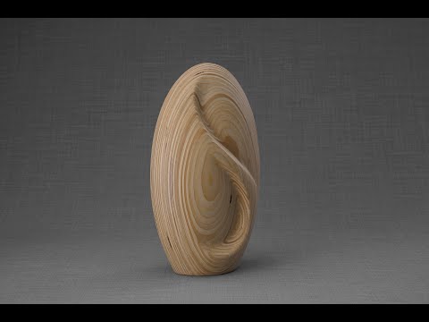 
                  
                    Load and play video in Gallery viewer, Wooden Cremation Urn &amp;quot;Eternity&amp;quot; - Premium Plywood Urn
                  
                