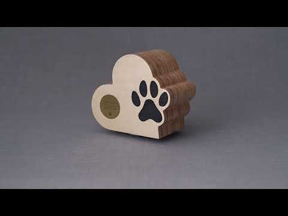 Love Paw Pet Urn - Plywood | Handmade Memorial