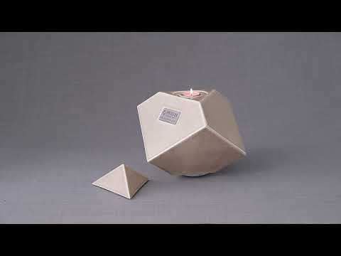 Abstract Handmade Cremation Urn for Ashes - Large | Oily Green | Ceramic