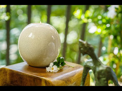 Urne funéraire artisanale « Harmonie » - Grande | Lampe noire | Urne en céramique