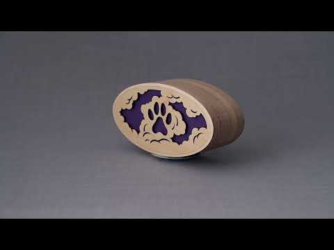 
                  
                    Load and play video in Gallery viewer, Sky Paw Cremation Urn - Plywood | Handmade Pet Urn
                  
                